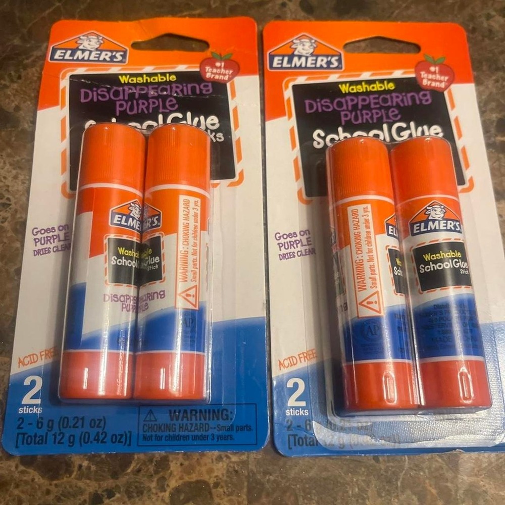Elmer's Disappearing Purple School Glue Sticks - 2 pack